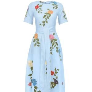 Fanm Mon Jess Midi Dress in Light Lagoon Blue Women's Sz. S